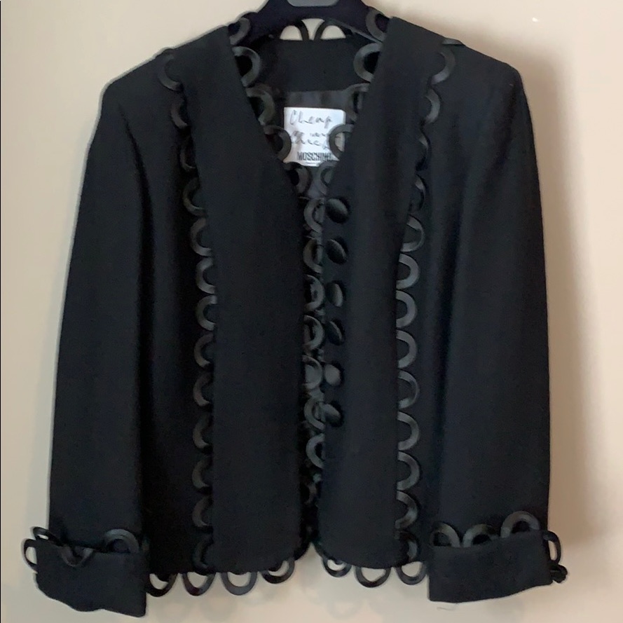 Moschino “Cheap And Chic” Black Dressy Knit Jacket